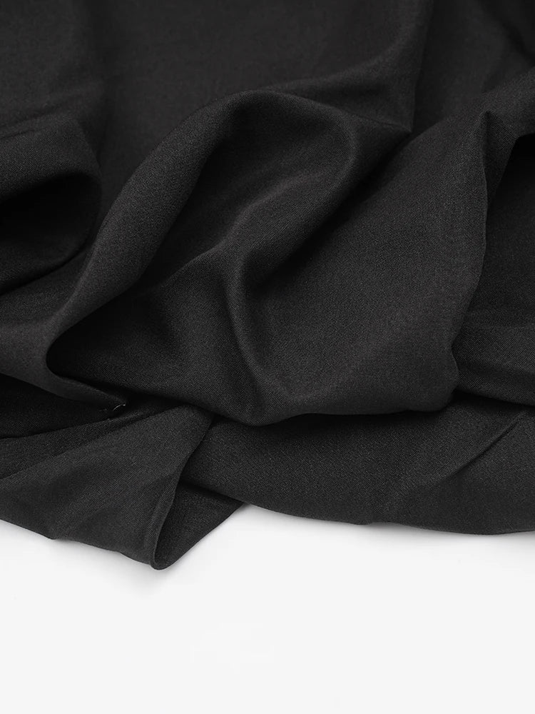 High Waist A-line Skirt with Pockets