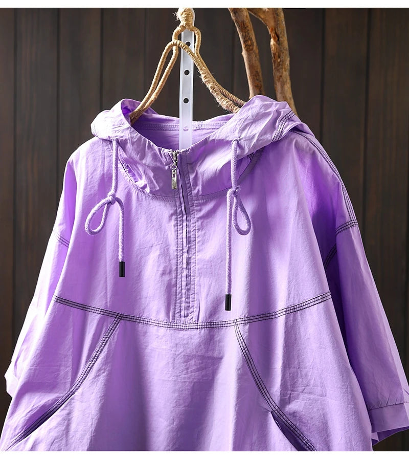 Vintage Hooded Patchwork T-Shirt