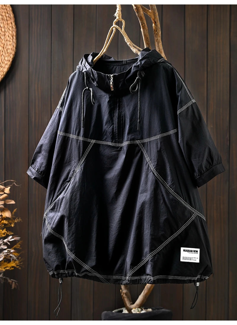 Vintage Hooded Patchwork T-Shirt