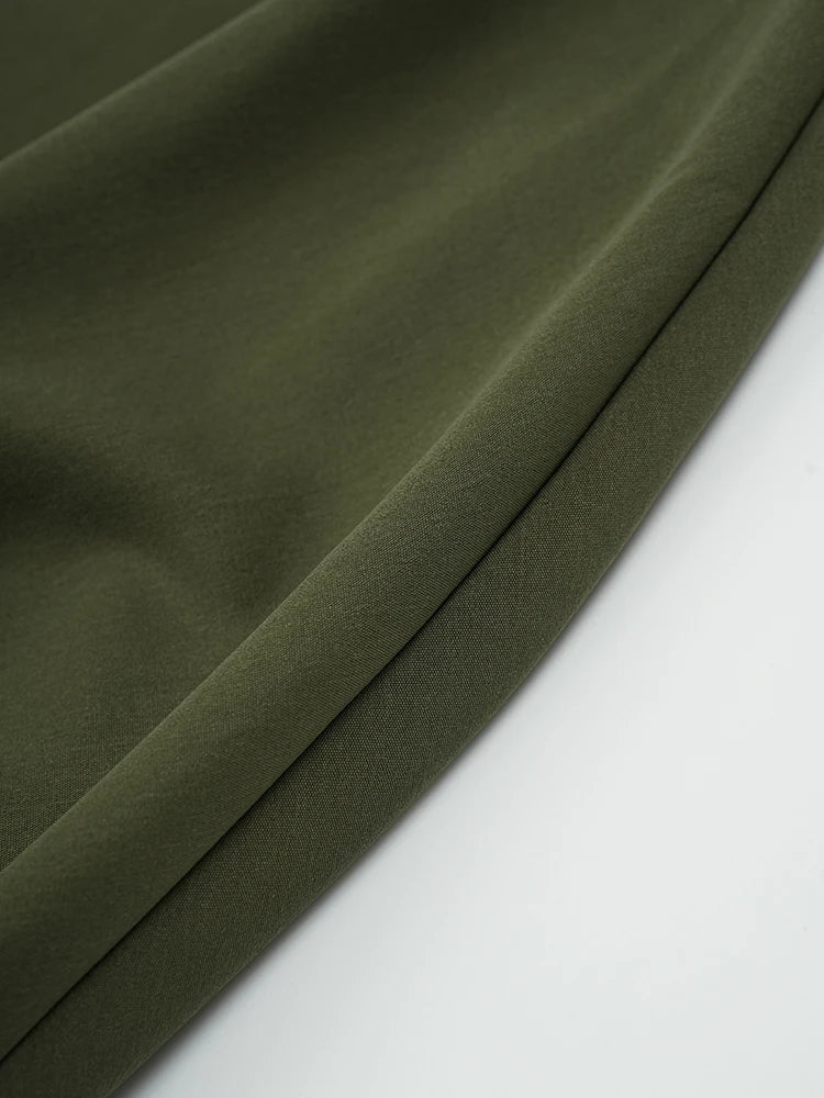High Waist A-line Skirt with Pockets