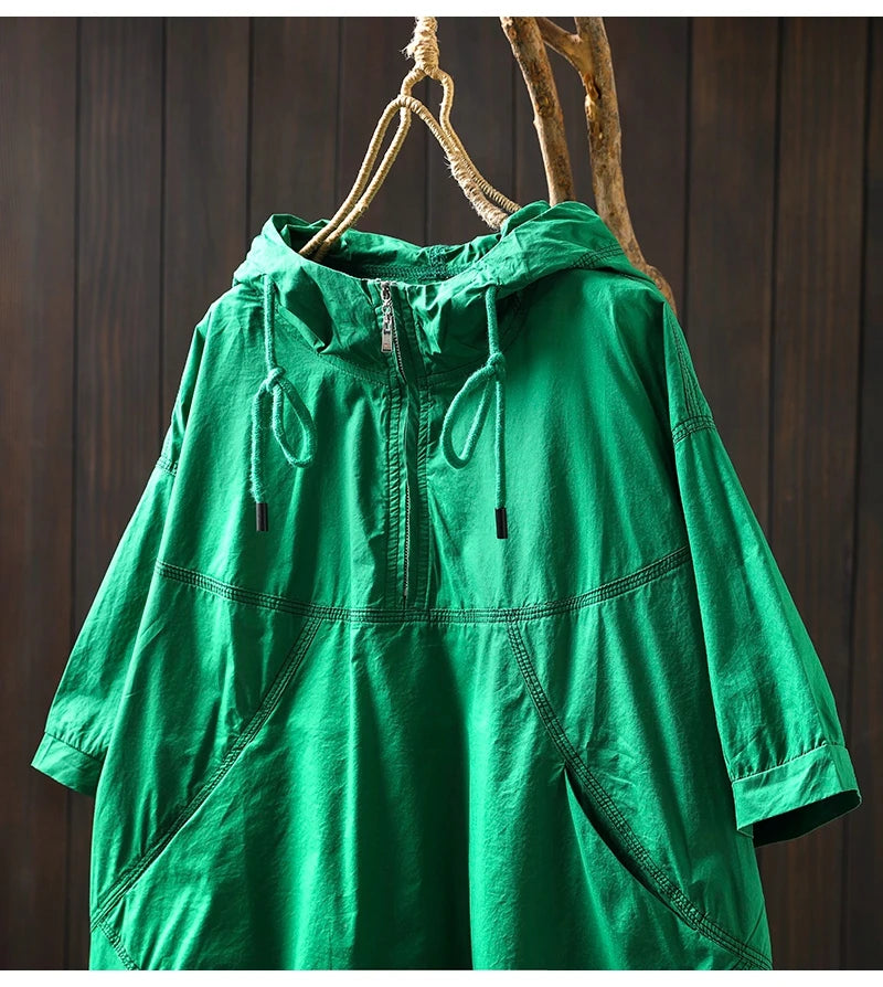 Vintage Hooded Patchwork T-Shirt