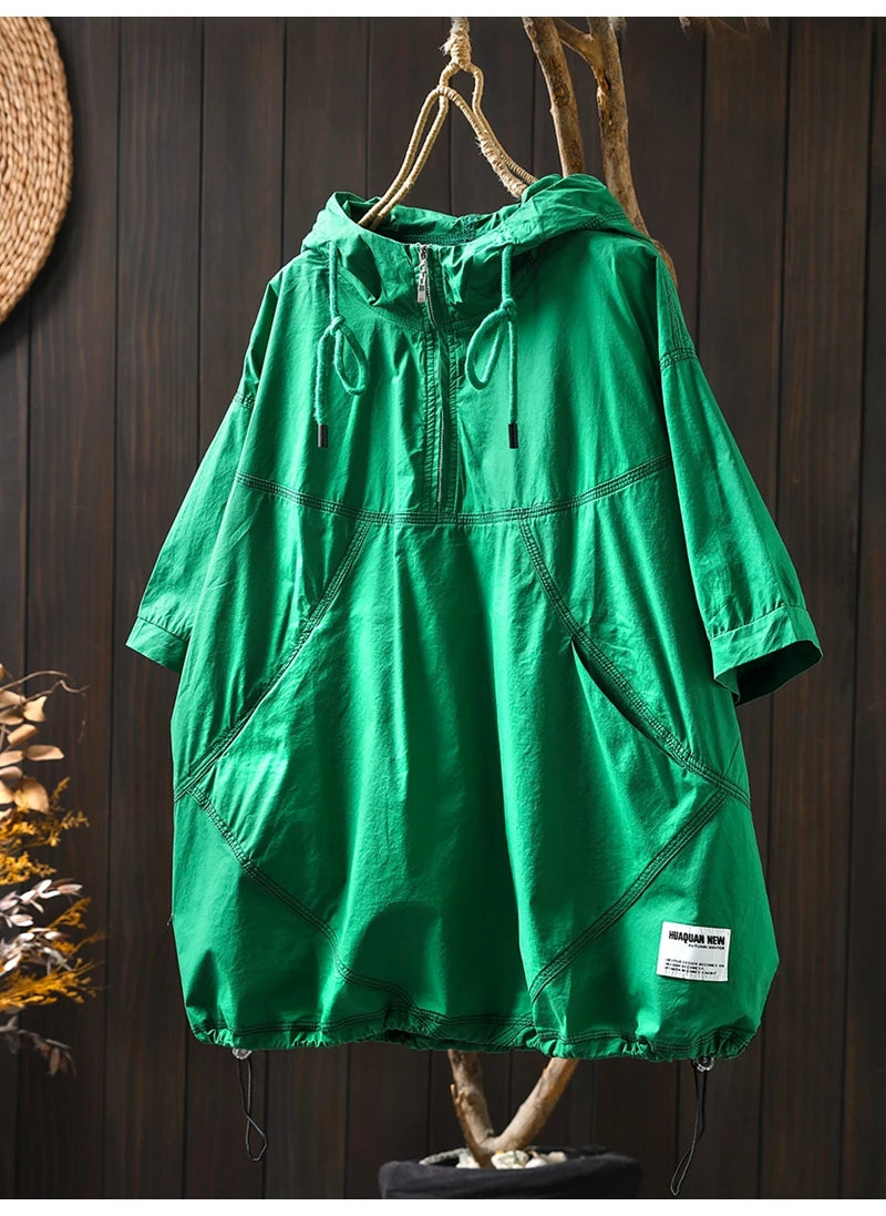 Vintage Hooded Patchwork T-Shirt