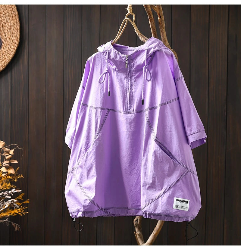 Vintage Hooded Patchwork T-Shirt
