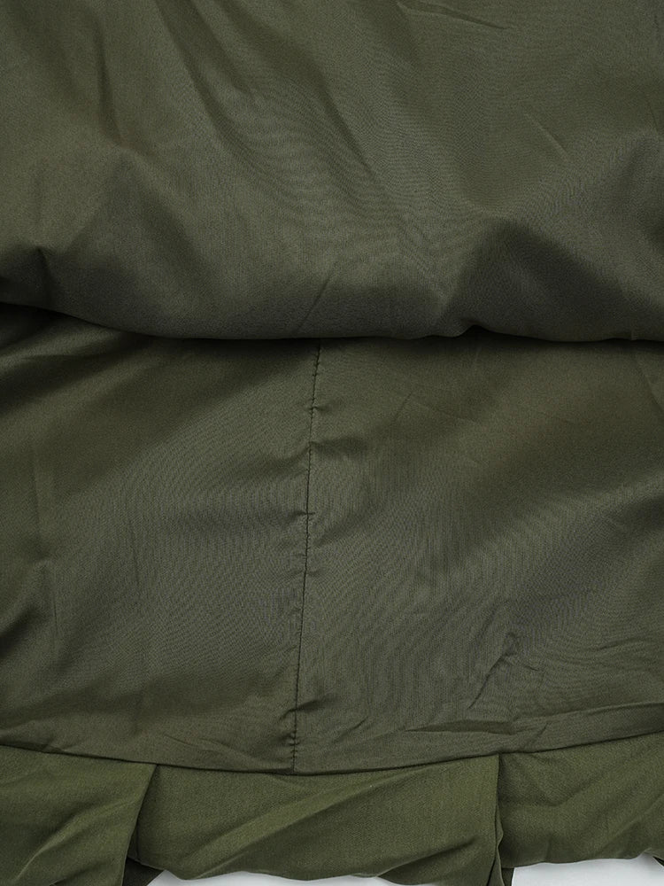 High Waist A-line Skirt with Pockets