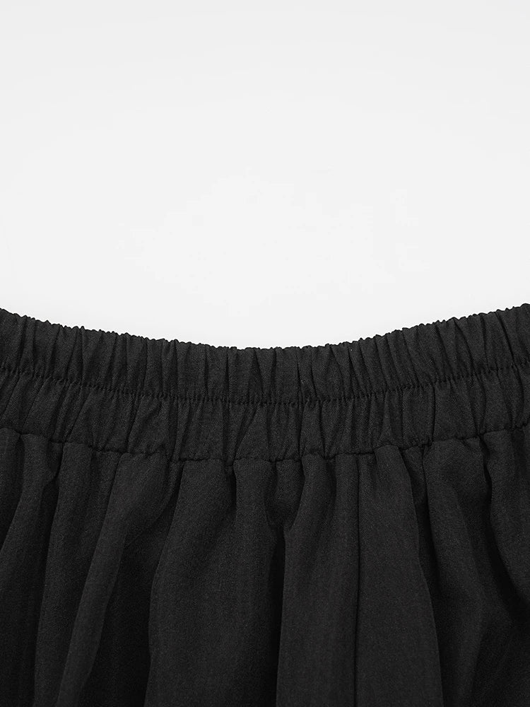 High Waist A-line Skirt with Pockets